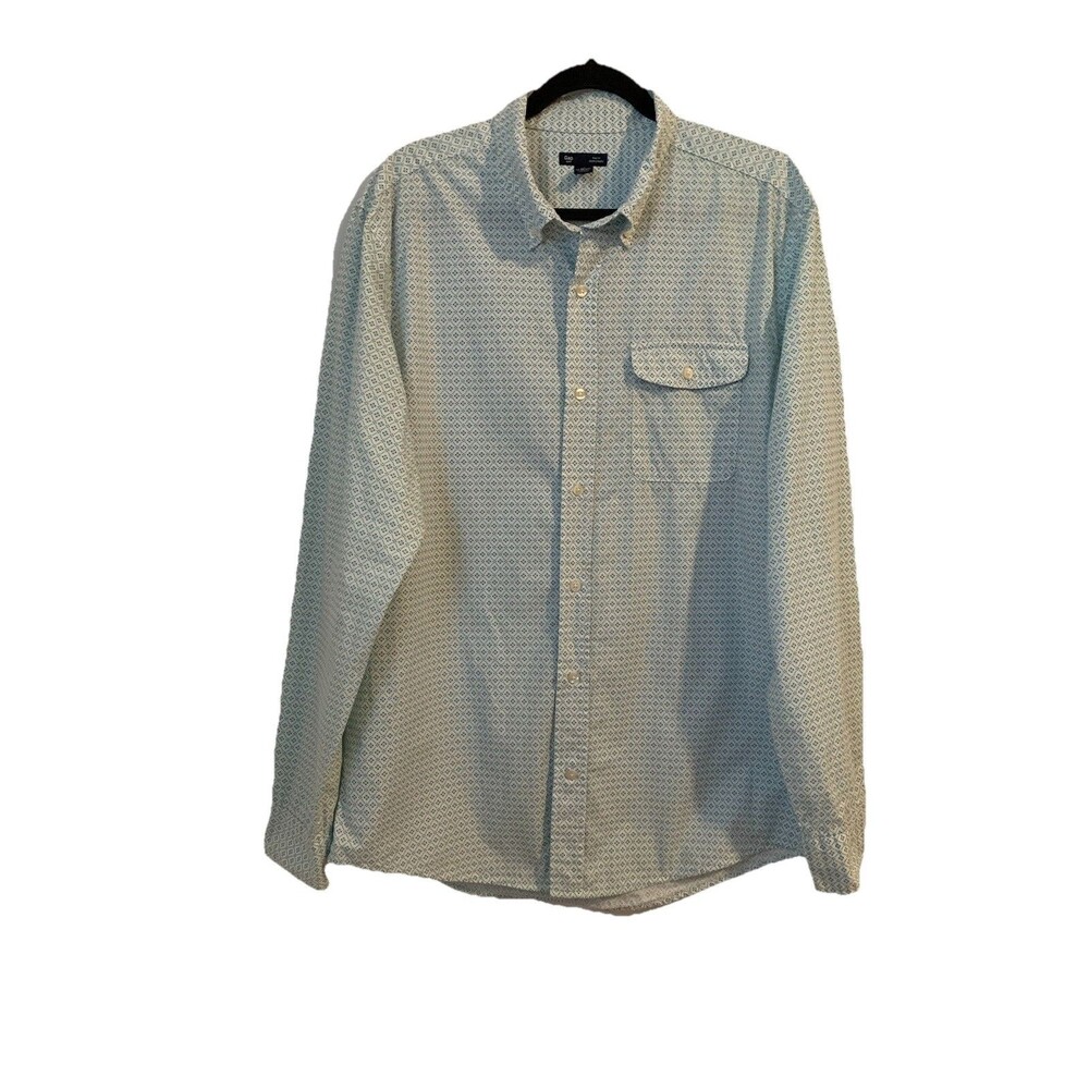 Gap Factory Mens Slim Fit Size Large Shirt Long Sleeve Button Down